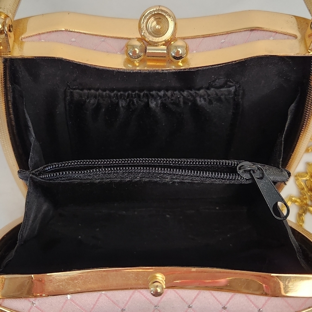 Vibtage Pink & Gold Cocktail Purse - Picture 9 of 14